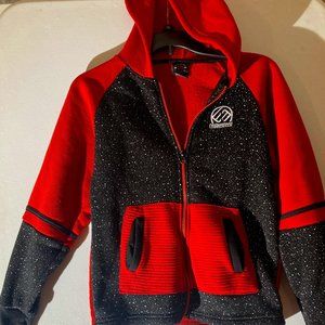 Boys Enyce Hoodie Black Red and White